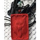 Pre-Conjure Alpha Werewolf in Natural Cinnabar Pendant and Necklace Pre-Conjure Alpha Werewolf in Natural Cinnabar Pendant and Necklace